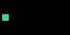 Green square translating horizontally across the display